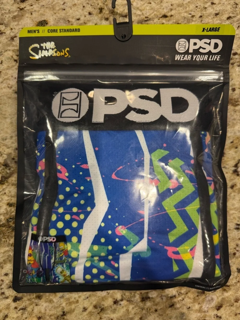 PSD Bart Vibes Bart Simpson Men's Micro-mesh Boxer Brief XL Breathable Stretch